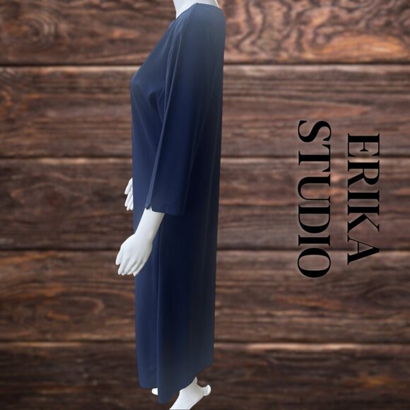 Erika Studio | Vintage Maxi Shift Dress | Blue | L | EUC - Picture 2 of 8